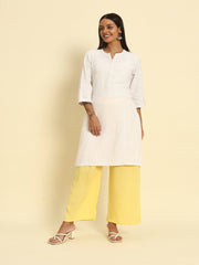 Thread Plus Relaxed Fit Palazzo For Women Mango yellow