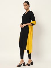 Women's Plain Chiffon Dupatta With Border Lace (Mustard)