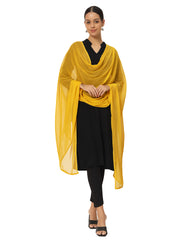 Soft Colour Chiffon Dupatta Mustard