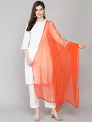 The 100% Nazmin Chiffon Casual Dupatta for Fashionable Women (Orange)