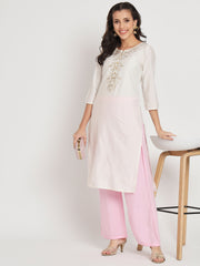 Soft Colors Relaxed Fit Pocket Palazzo Women Baby Pink