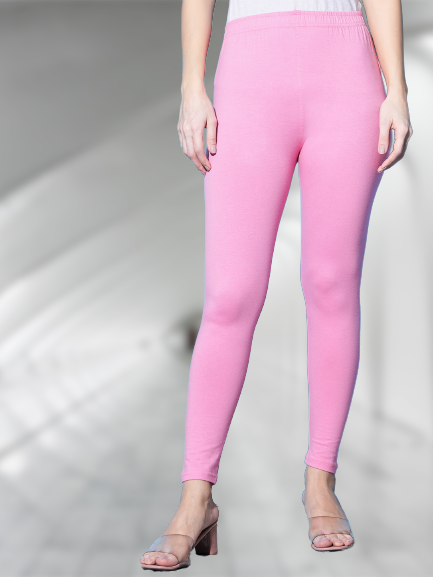 Pink Mid Waist Women Ankle Leggings Color Dark Pick, Ethnic Wear, Slim Fit  at Rs 199 in Thane