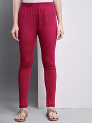 Soft Colors Woolen Raisin Leggings for Women Rani