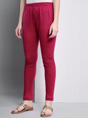 Soft Colors Woolen Raisin Leggings for Women Rani