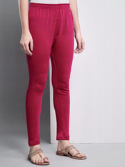 Soft Colors Woolen Raisin Leggings for Women Rani