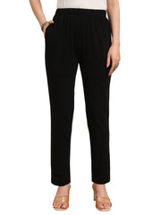 Thread Plus Stretchable Premium Pants with 2 Side Pockets Black