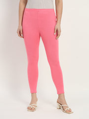 Soft Colors Woolen Raisin Leggings for Women Baby Pink