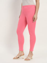 Soft Colors Woolen Raisin Leggings for Women Baby Pink