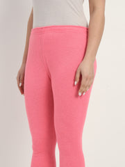 Soft Colors Woolen Raisin Leggings for Women Baby Pink