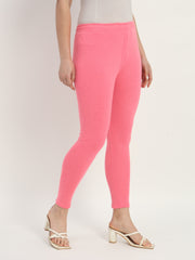 Soft Colors Woolen Raisin Leggings for Women Baby Pink