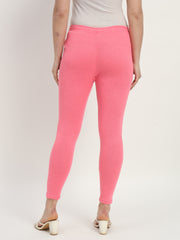 Soft Colors Woolen Raisin Leggings for Women Baby Pink